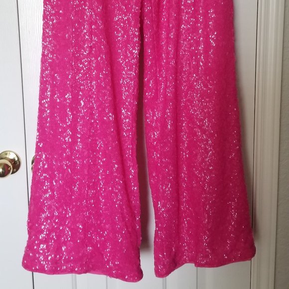 Pink Sequin Pants - Picture 2 of 9